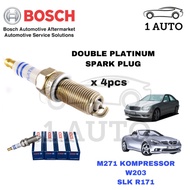 BOSCH DOUBLE PLATINUM SPARK PLUG MERCEDES M271 KOMPRESSOR engine W203 C180K C200K C230K R171 SLK200 