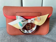 💕👜 Hermes Halzan 25 ghw 拼色, not Chanel Garden Party Lindy Picotin Roulis Bolide