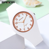 [Aishang watch industry]SANDA Brand Ladies Watch Women Digital Quartz Soft Silicone Strap Dress Wrist Watch Clock Sport 5BAR Waterproof Relogio Feminino