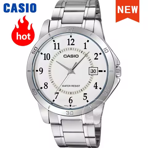 Casio Watch for Men Simple Pointer Stainless Steel Relogio Masculino Business Style MTP-V004D Series
