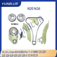 Engine Timing Chain Kit & VVT Fit 2.0 L L4 Gas N20 N20B20 For 11-21 BMW 125i 220i 320i 328i 420i 428