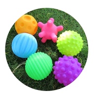 Ball Toys Hand Squeeze Toy Pack Of 6 Pieces Cute Color Bright And Make A Sound Children Like It.