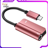 [Ft] 2 in 1 Type-C to Audio 35mm Headphone Jack Charging Converter Cable Adapter