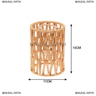 WHUEAL5 1 Piece Vintage Hanging Lampshade Handmade Woven Lamp Shade For Living Room Bedroom Hotel Si