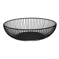 Wrought Iron Storage Basket Candy Holder Wire Table Tray Coffee Fruit Bowl Kitchen Counter Round Des