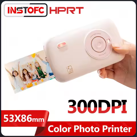 300DPI Color Photo Portable Mini Printer BT Wireless Connection Travel Picture Printer Permanent Ret
