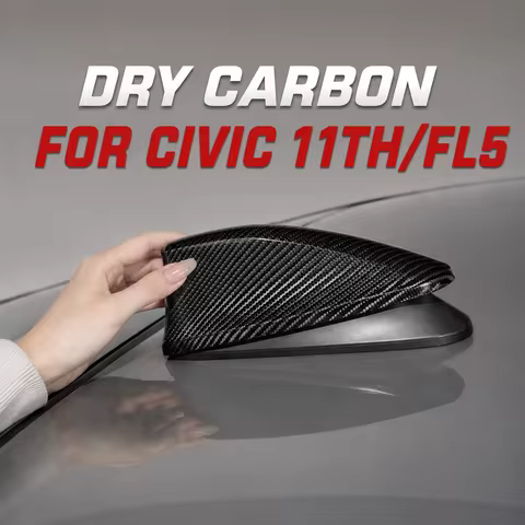 For Honda Civic 11Th Gen Sedan/Hatchback/si/Type-R FL5 FE1 FE Real Dry Carbon Fiber Exterior Shark F