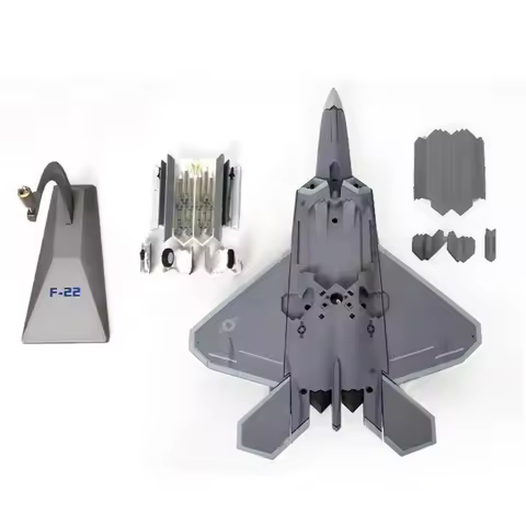 Diecast Metal Alloy 1/72 Scale USAF F22 F-22 F-22A Raptor Fighter Aircraft Airplane For Collections