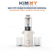 Máy ép chậm Sunhouse SHD5516 - Dung tích 600ml - Làm được kem lưỡi cắt vượt trội - Ống tiếp nguyê