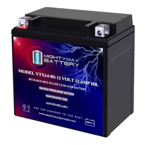 YTX14BS Battery for Kawasaki KVF650 Brute Force 650CC 0209 4 Pack High Performance Motorcycle Batter