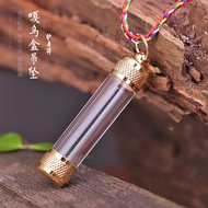 NecklaceBuddha card 项链佛牌 透明嘎乌盒符管吊坠护身符舍利子塔宝瓶可打开装朱砂挂件女男配饰