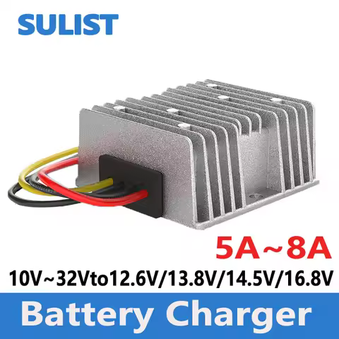 9-35V to 13.8V 12.6V 14.5V 16V5A-8A 12V Lithium Battery Charger Dual Battery System Boost Step-down 