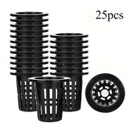 TEMU 25pcs 2 Inches Net Pots For Hydroponics Heavy Duty, Reusable, Uv Resistant Slotted Mesh Pots Ne