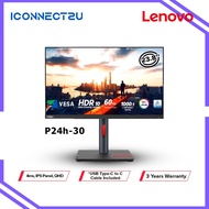 Lenovo 23.8" Thinkvision P24H-30 IPS QHD HDR10 60Hz 4ms USB-C NearEdgeless Ergonomic Monitor - 63B3G