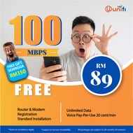 【GILA】UNIFI Home Fiber 100Mpbs Unlimited Data LAJU Tanpa Had | FREE Modem Maxis Fibre Time Fibre Streamyx City Broadband