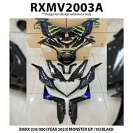 Rapido Cover Set Yamaha XMAX 250/300 (Year 2023) Monster GP (10) Black White Red Accessories Motor X MAX putih merah