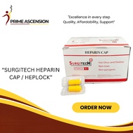 SURGITECH HEPARIN CAP / HEPLOCK 100's