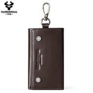 HUMERPAUL Solid color cowhide keychain Wallet bag Can hold paper currency BP914