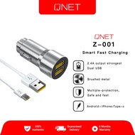 ❦ ❂ ♞,♘,♙QNET Smart Fast Charging Quick Car Charger 3.1A Dual Port USB Car Charger Socket Phone Cha