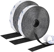 26Feet Hook and Loop Tape Sticky Back Fastener Roll, Nylon Self Adhesive Heavy Duty Strips Fastener 