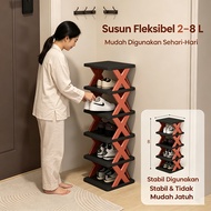 4/ Shoe Rack 5/6 8 Tier Plastic Sandal Shoe Holder Multipurpose Plastic Shoe Rack --PBR-FD