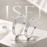 【153】S925 MBTI Ring - ISFJ Adjustable Mix and Match Cincin Perak Lelaki Wanita