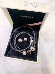 （二手）Pandora 皮繩及珠珠 買多顆折扣