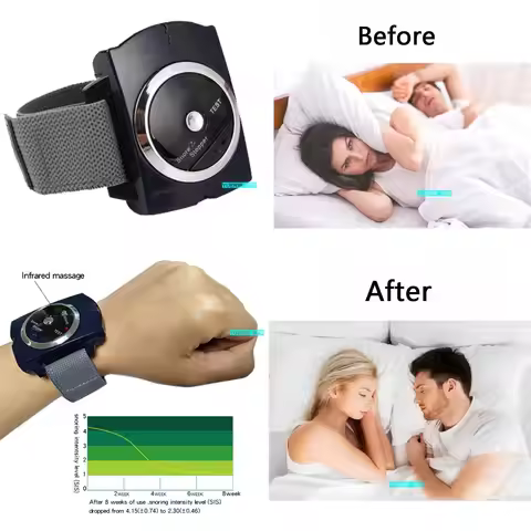 EMS Pulse Stop Snore Portable Comfortable Sleep Well Stop Snore Health Care Sleep Apnea Aid USB Smar