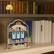 YURUYI Books Read Tracker, Handmade Wooden Reading Tracker Signage, Creative 2D Books Read This Year