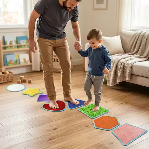 8 Pcs Sensory Mats for Kids Mixed Colors Sensory Toys Tactile Wall Panels Educational Toys for 3 Yea