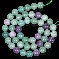 TEMU 1strand 15inches Natural Stone Beads For Jewelry Making Natural A+ Green Multicolor Fluorite Ch