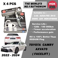 NGK Premium RX Spark Plug - Toyota Camry 2.5V AXVA70 Facelift 2.5L A25A-FKS VVTiE DOHC 16V ( Year 20