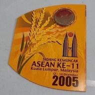 pingat medal Nordic Gold Coin Card duit syiling 1 ringgit 2005 ASEAN MEETING SIDANG KEMUNCAK ASEAN