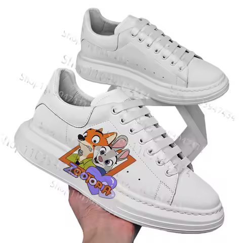 2026 Hot Selling Zootopia Judy Nick Couple Print Leisure Shoes Man Woman 3D Printing Graffiti Fashio