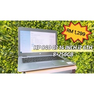 💻 SECOND HAND 💻HP 840 G3 14 INCH i7 6TH 8+256GB