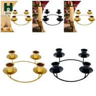 Homyl Advent Ring Candle Holder for Tapper Candles, Metal Candlesticks for Christmas Decorations