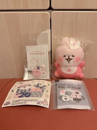 包平郵 日本 Kanahei 20周年 粉紅兔兔 bb 嬰兒 P助 黑色禮服 花花 生日 限定系列 卡娜赫拉 小動物 毛公仔 貼紙 髮夾 PVC袋