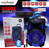 speaker bluetooth portable ADVANCE K 1502 15 INCH