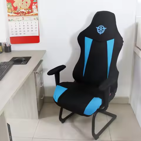 Universal Game Chair Cover Home Office Competitive E-sports Chair Seat Cover Backrest Armrest Swivel