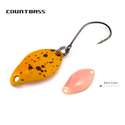 Countbass Casting Salmon Spoon Size 24.5x13.2mm, 2g 5/64oz Trout Pike Bass Brass Fishing Lures Fish 
