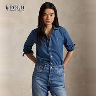 Polo Ralph Lauren เสื้อเชิ้ตผู้หญิง รุ่น WMPOSHTNDO20812 สีฟ้า