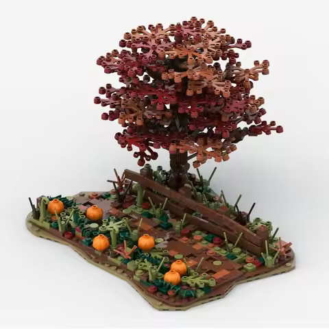 MOC Building blocks Assemble toys Autumn Scene Model 549pcs creative gift for all architecture lover