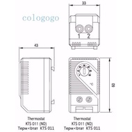 COLO KTS011 0-60℃ Compact Mechanical Thermostat Sensor Temperature Controller NEW