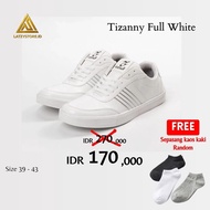 TIZANY FULL WHITE SNEAKERS - casual men's sneakers - WHITE men's sneakers - men's sneakers
