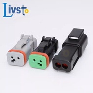 1 set 2 Pin DT  Deutsch series male and female wire harness connector DT06-2S-E005 DT04-2P-E005