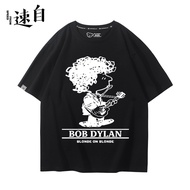 鲍勃迪伦 Bob Dylan Movie Rock Poet Short Sleeved Mens and Womens Summer American Retro T-shirt