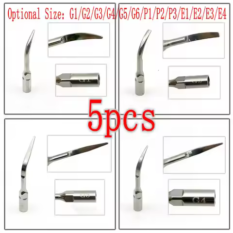 5pcs Dental Ultrasonic Scaler Scaling Tip Fit EMS Woodpecker Dentist Tools G1/G2/G3/G4/G5/G6/P1/P2/P