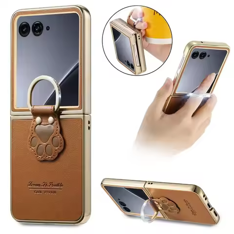 Shockproof PU Leather Accessories Case for MOTO Razr 70 Ultra 5G Razr 60 50 Razr70 Razr60 Capa