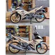 [ STICKER TANAM ] VELOZI Exciter Y15 V1 Y15 V2 Y15ZR YSuku Coverset Body Cover Set Mocha White