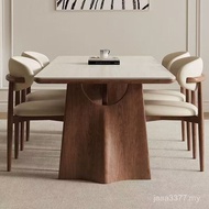 New Style Solid Wood Slate Dining Table Modern Simple Household Small Apartment Rectangular Family D